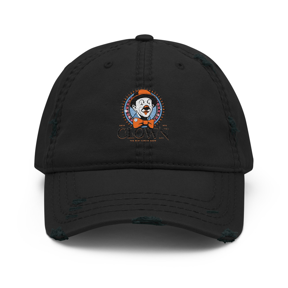 CLOWN LOGO Distressed Dad Hat