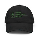 Coffee Completes Me - Neon Heart Distressed Dad Hat