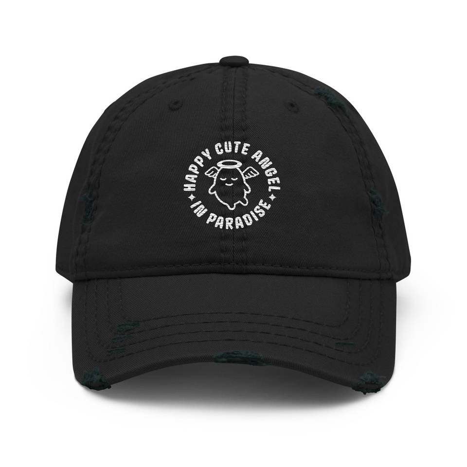 Cute Angel - Wings Distressed Dad Hat