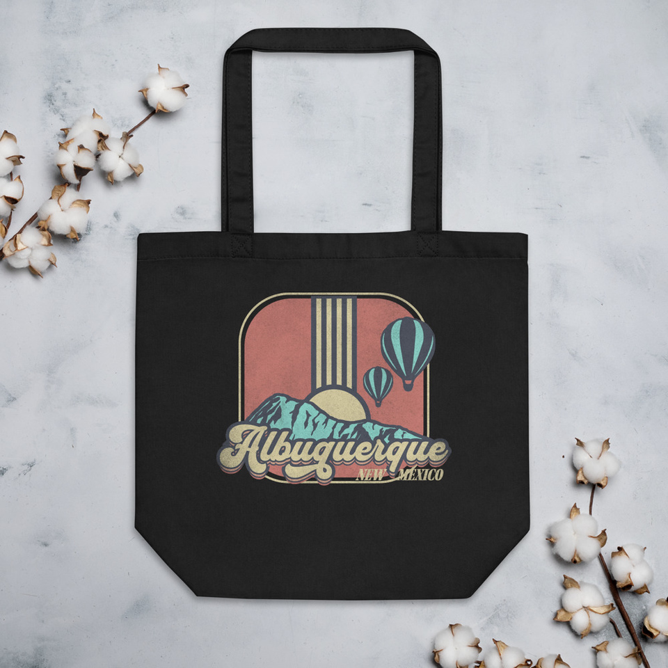 Albuquerque - Retro Hot Air Baloon Eco Tote Bag