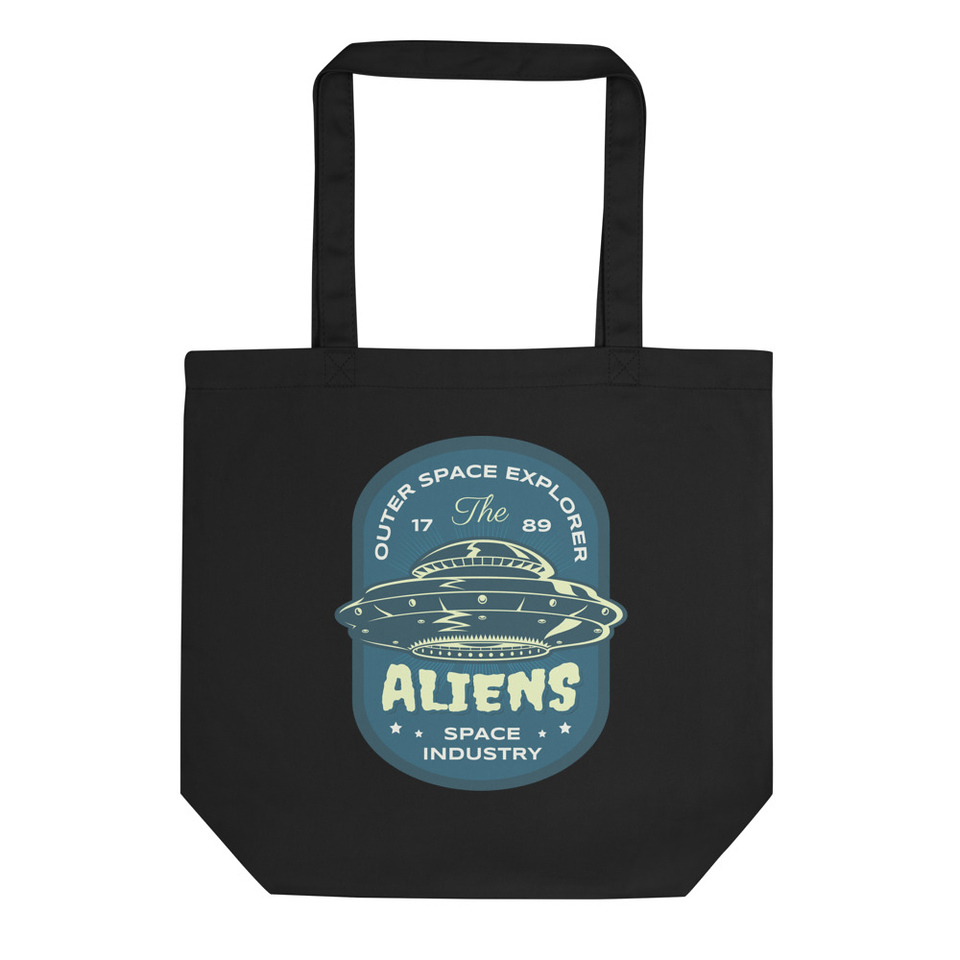 Aliens Outer Space Explorer - UFO Eco Tote Bag