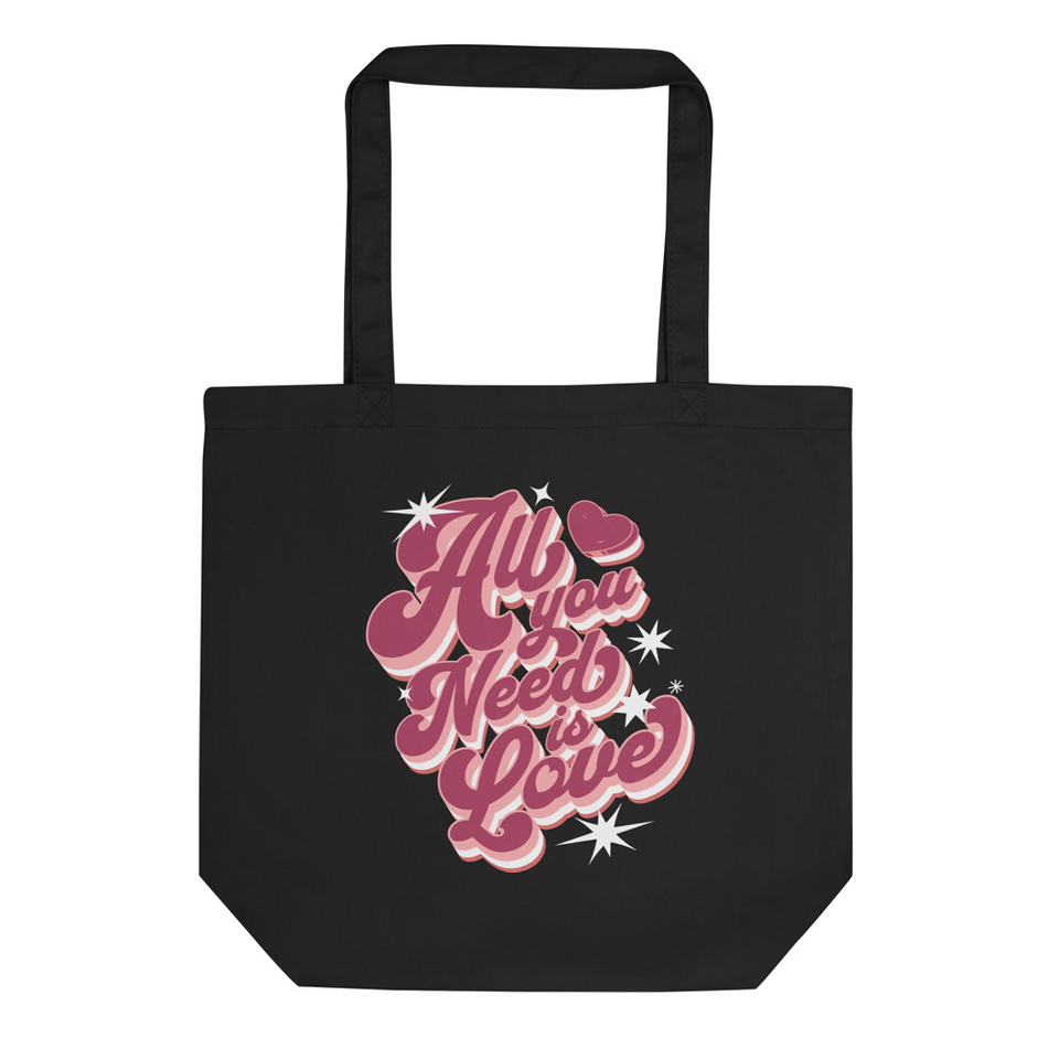 All You Need is Love - Retro Valentines Day Eco Tote Bag