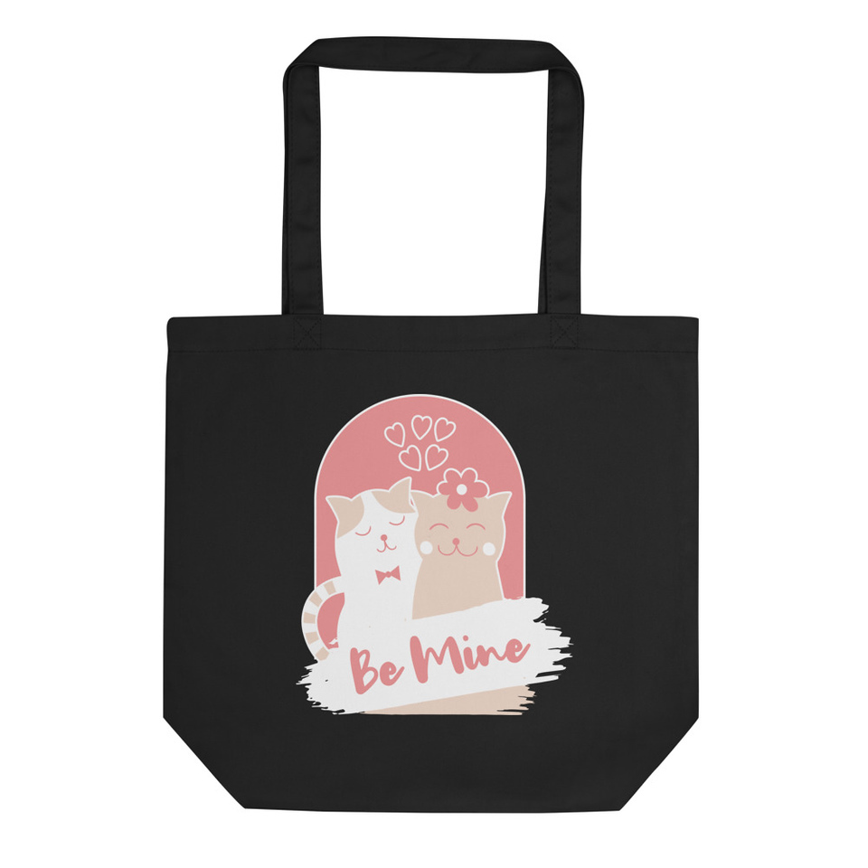 Be Mine - Cute Cat Couple Eco Tote Bag