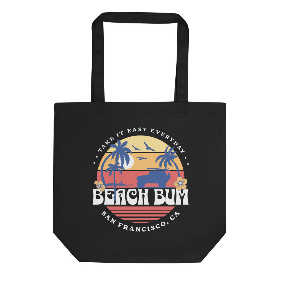 Beach Bum - Sunset Surfing Eco Tote Bag