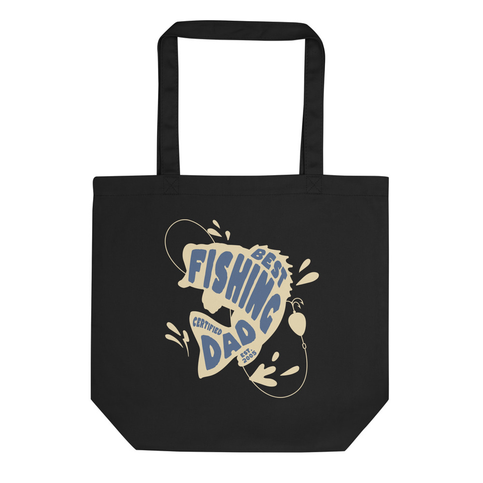 Best Fishing Dad - Typography Eco Tote Bag