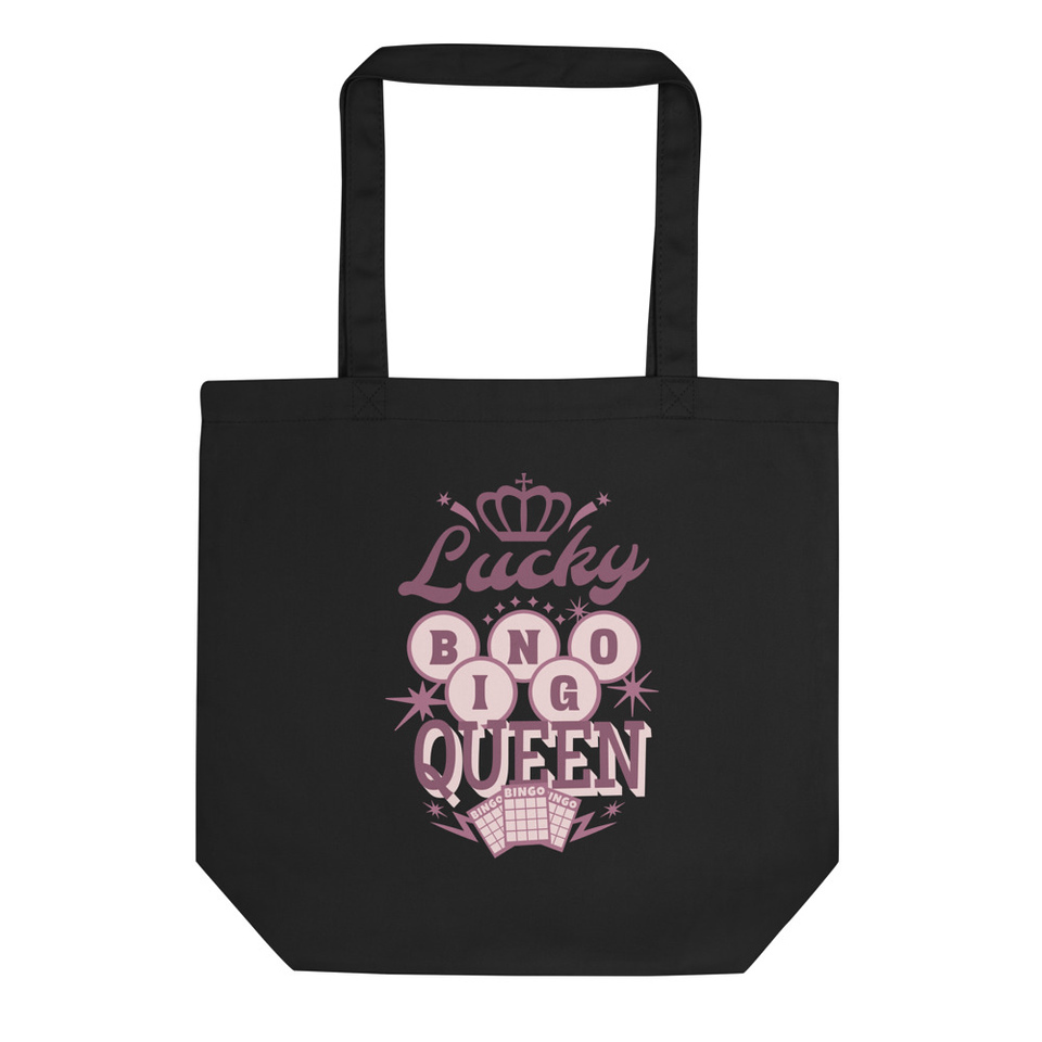 Bingo Queen - Retro Crown Eco Tote Bag