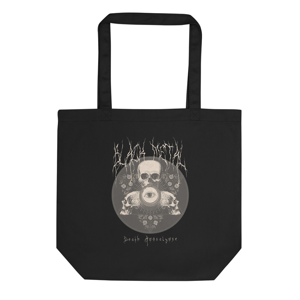 Black Metal - Hardcore skull theme design Eco Tote Bag
