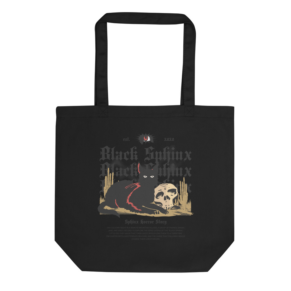 Black Sphinx Eco Tote Bag