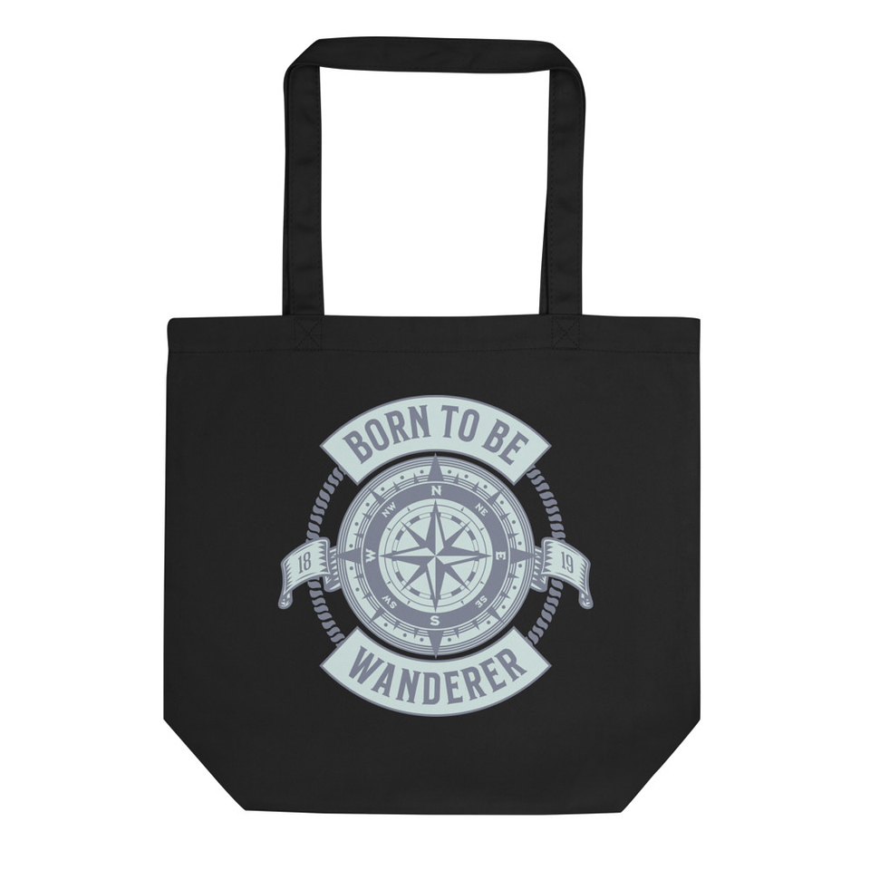 Born to be Wanderer - Compass Eco Tote Bag