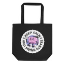 Colorful Fun Retro Style Coffee Quote Eco Tote Bag