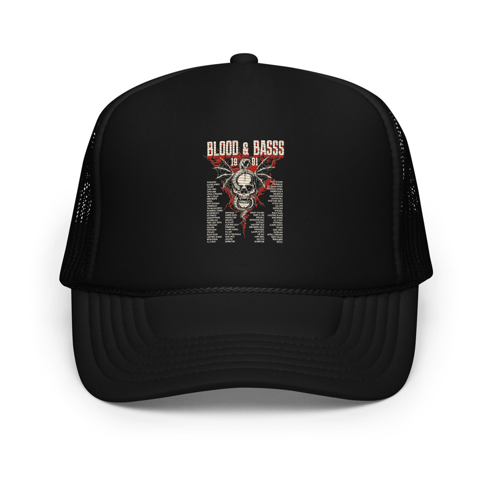 Blood & Basss - Snake and Skull Foam Trucker Hat