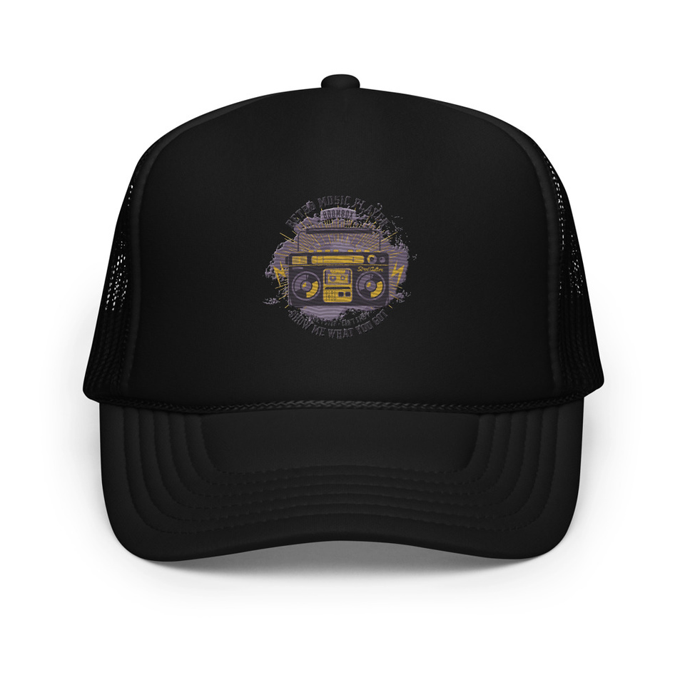 Boombox Music Player - Retro Foam Trucker Hat