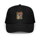 Born 2 Skate - Retro Skeleton Foam Trucker Hat