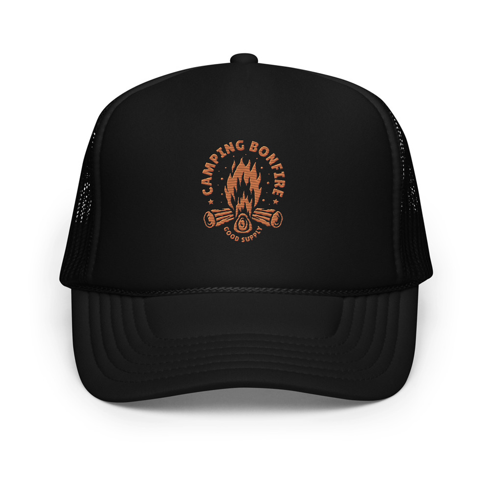 Camping Bonfire - Firewood Foam Trucker Hat
