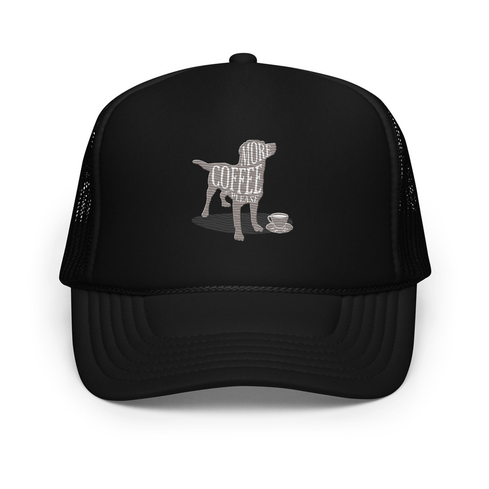 Coffee Dog Foam Trucker Hat