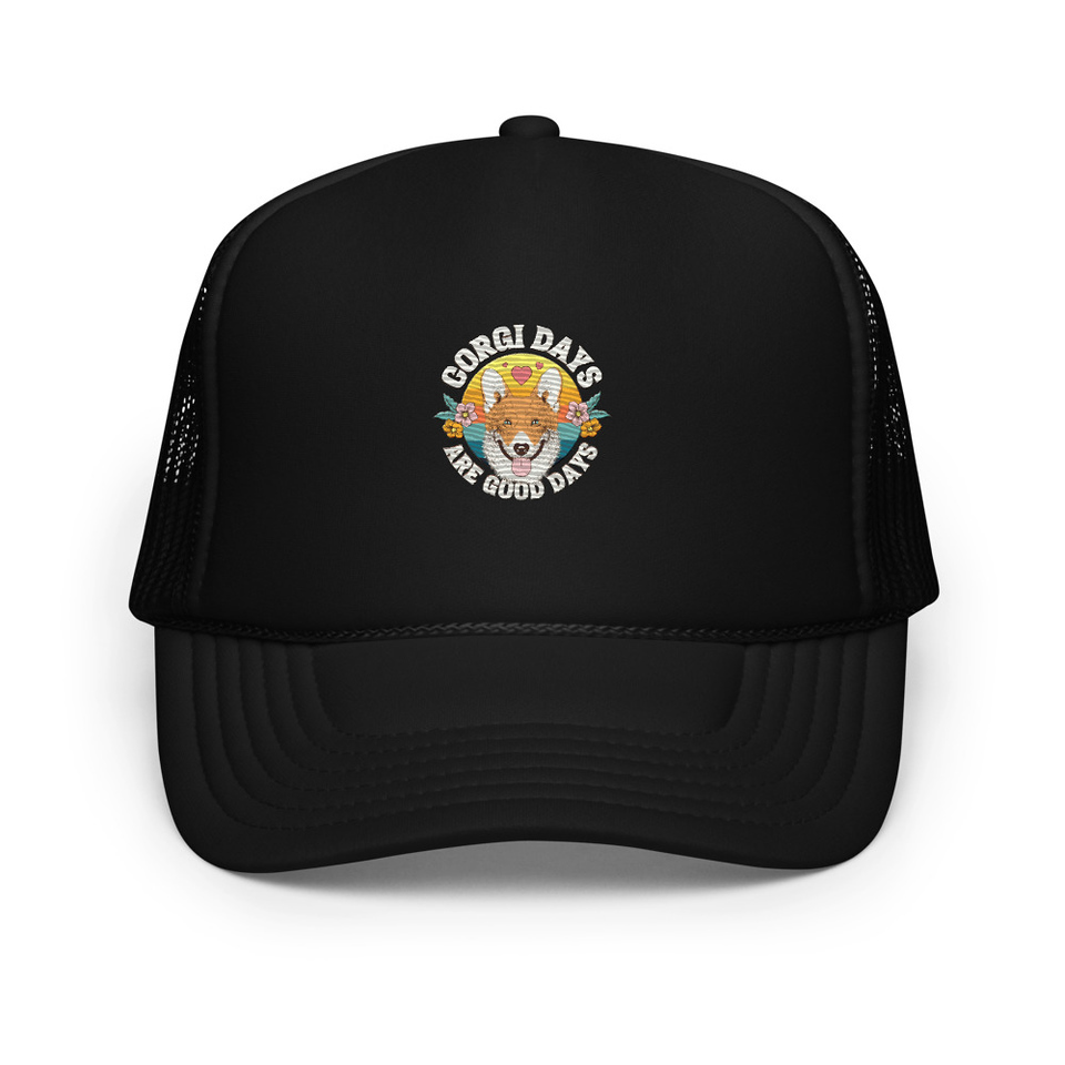 Corgi Days - Funny Animal Foam Trucker Hat