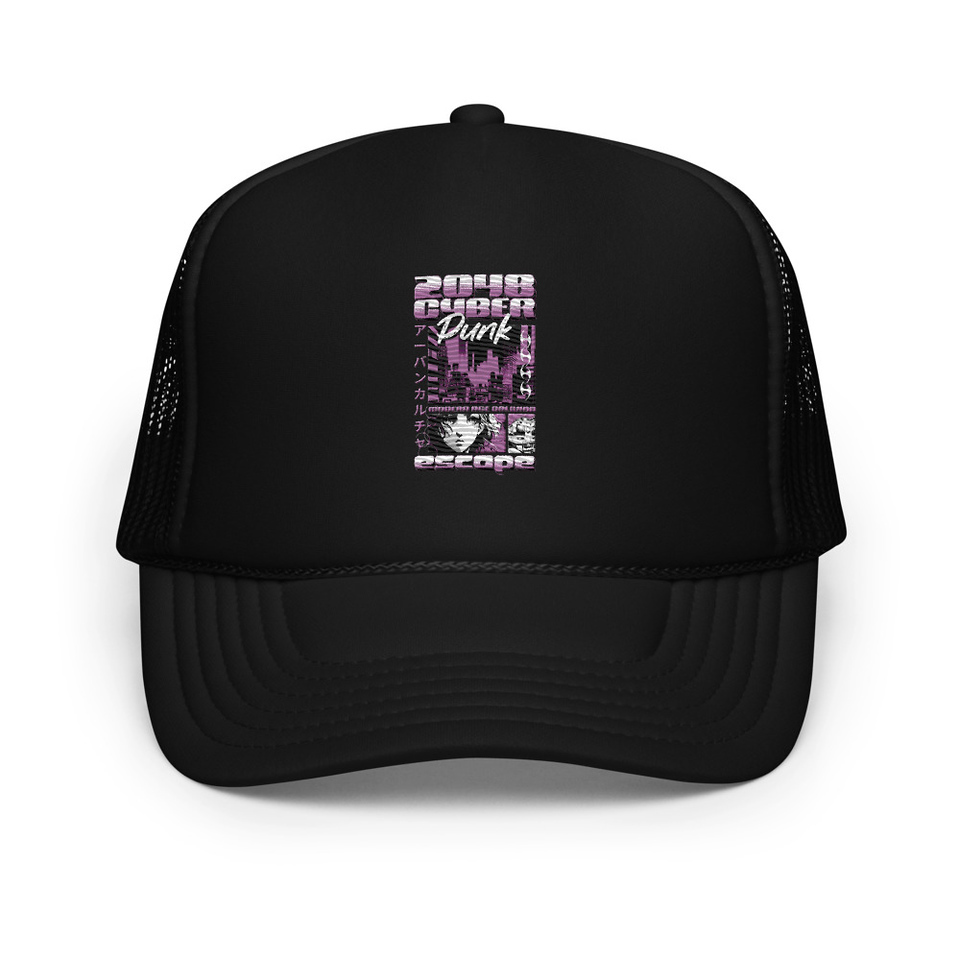 Cyber Punk Escape - Japanese Anime Foam Trucker Hat