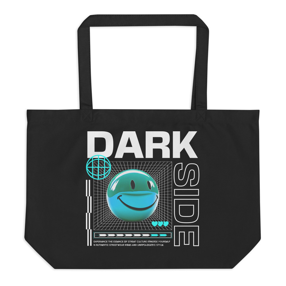 Abstract Y2K Large Eco Tote