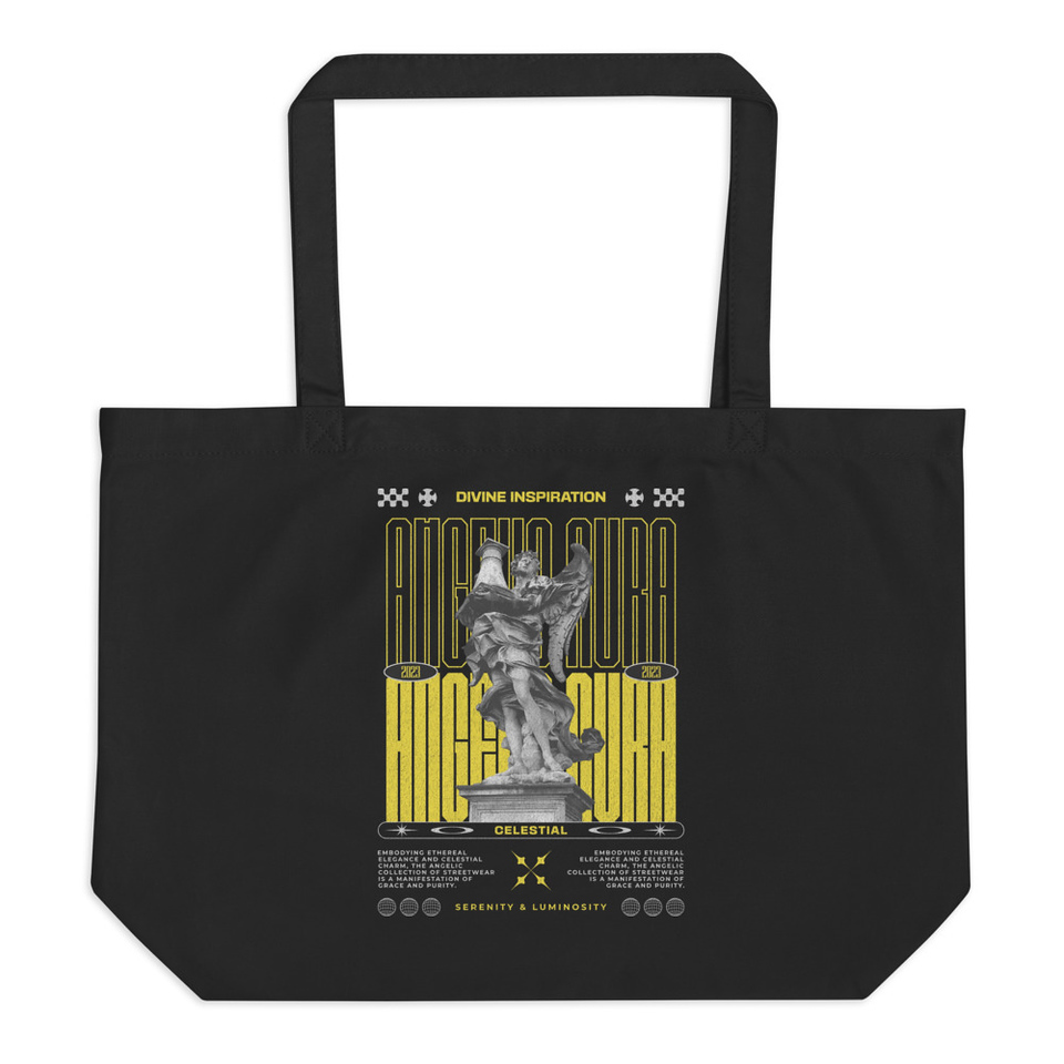 Angelic Aura Streetwear Large Eco Tote