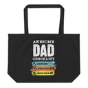 Awesome Dad Checklist Large Eco Tote
