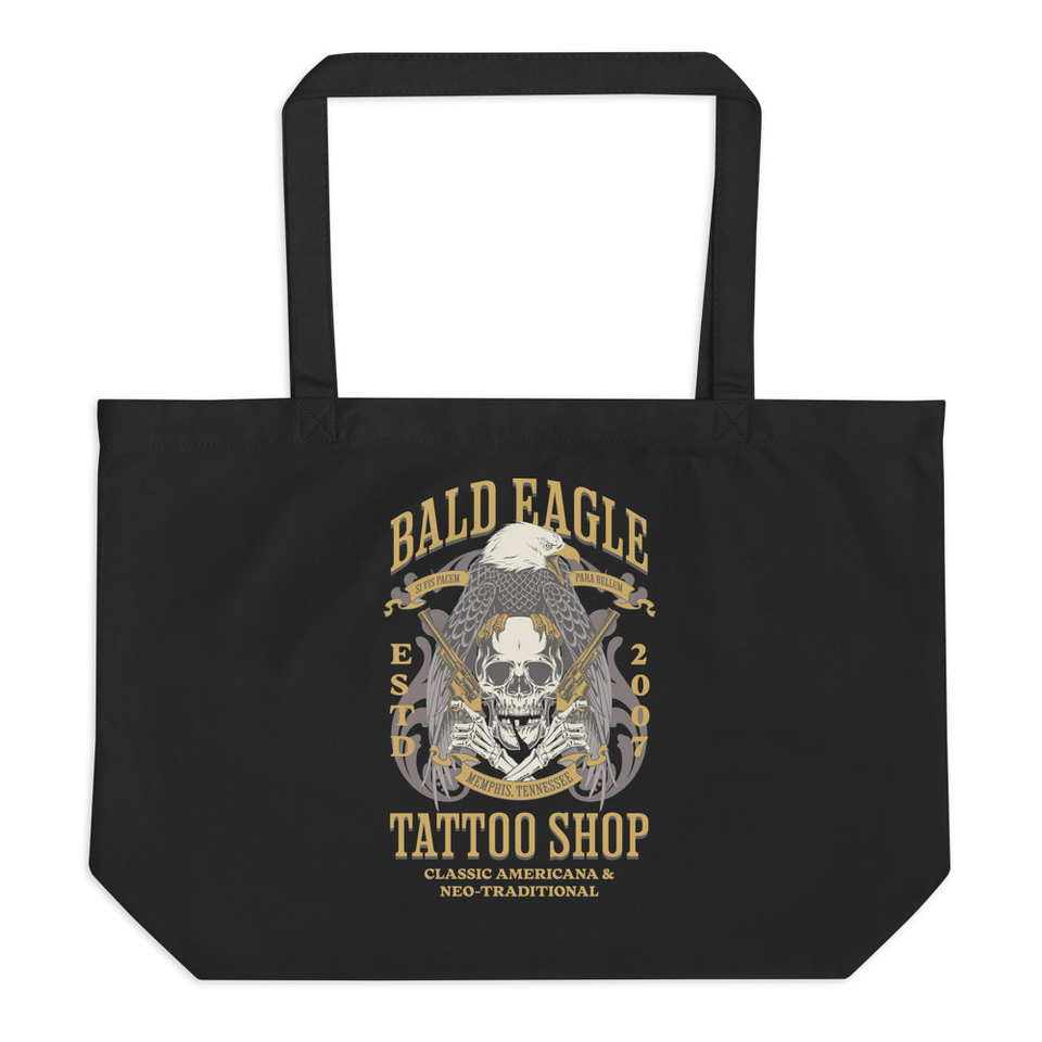 Bald Eagle Tattoo Shop - Skeleton Large Eco Tote