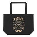 Barber Shop Cuts & Shaves - Scissor Large Eco Tote