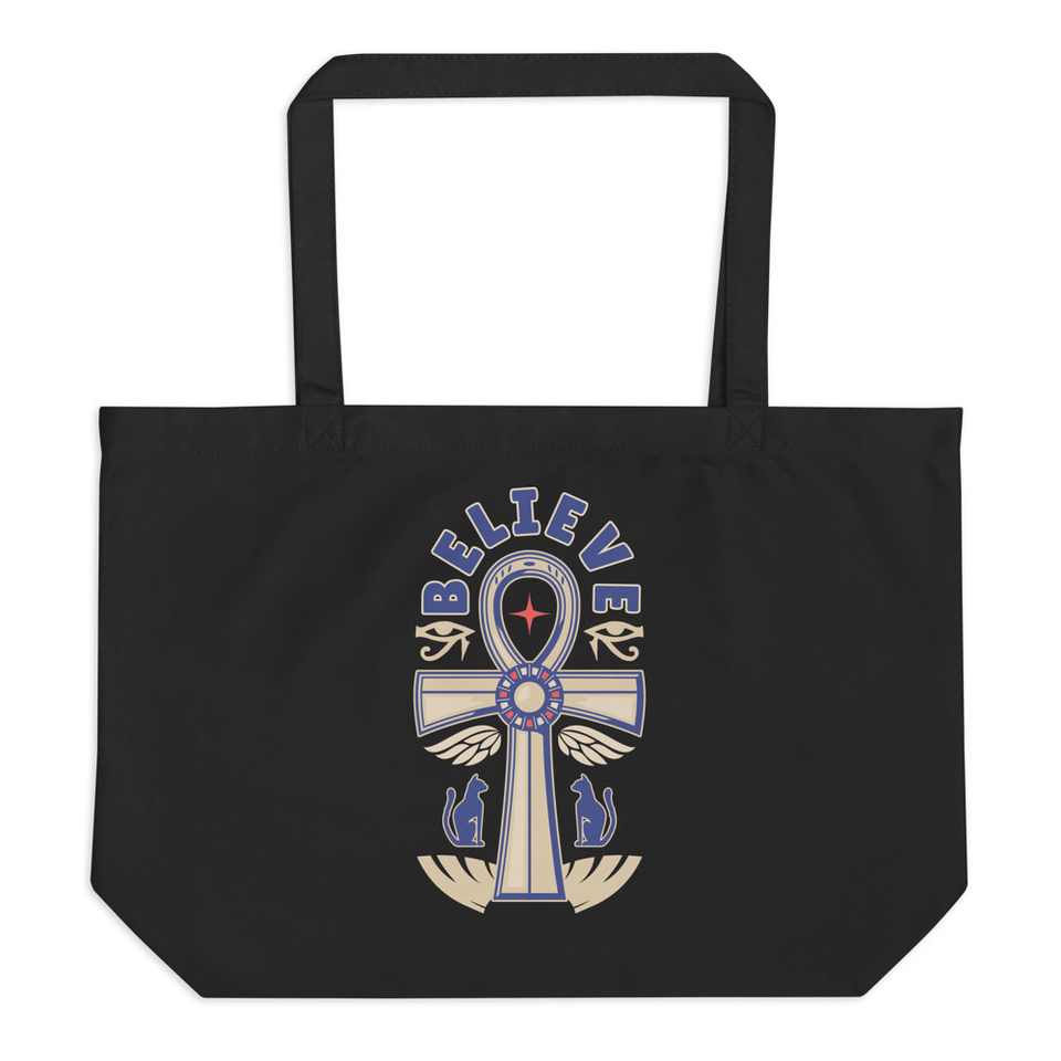 Believe  - Faith Symbol Large Eco Tote