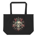 Belzebeast Pentagram - Halloween Skull with Snake Large Eco Tote
