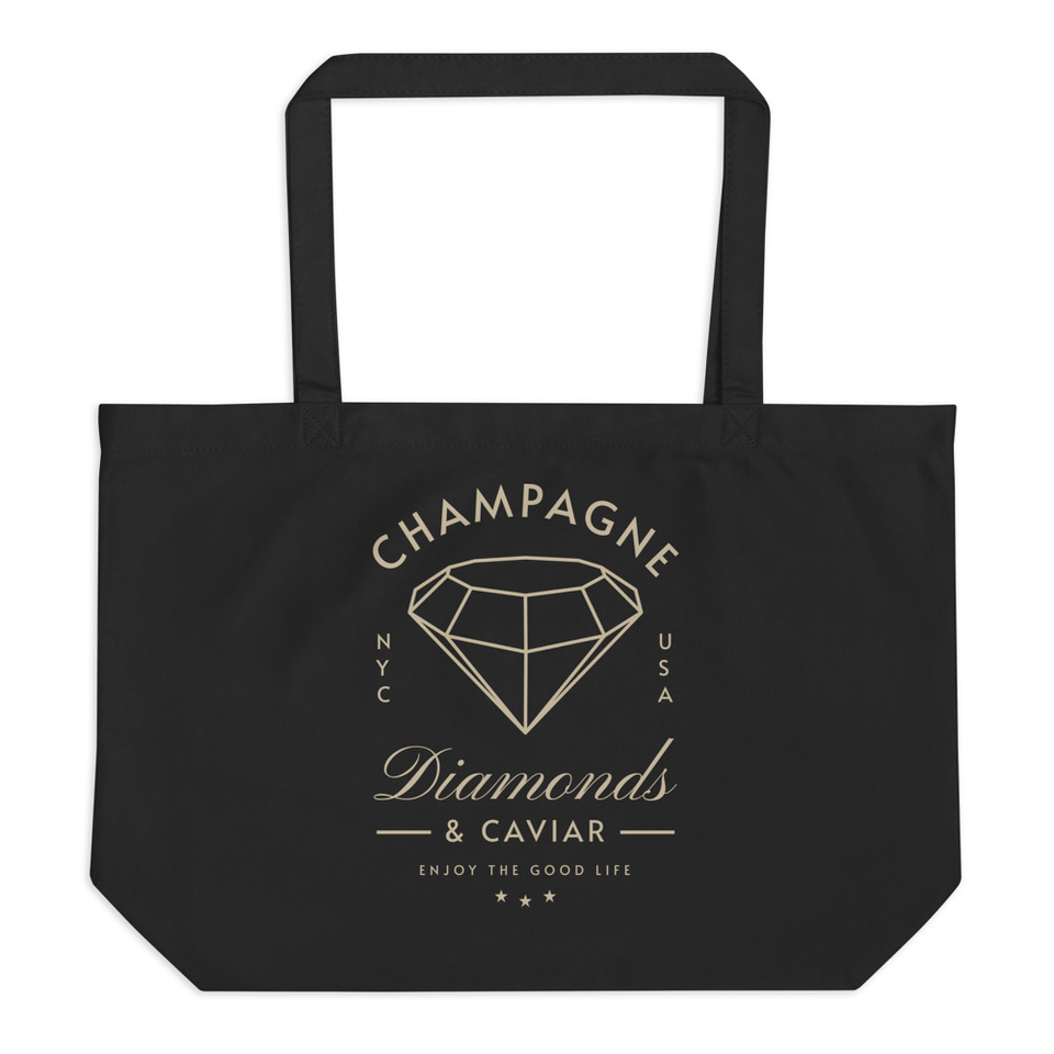Black Diamonds - Elegant Large Eco Tote