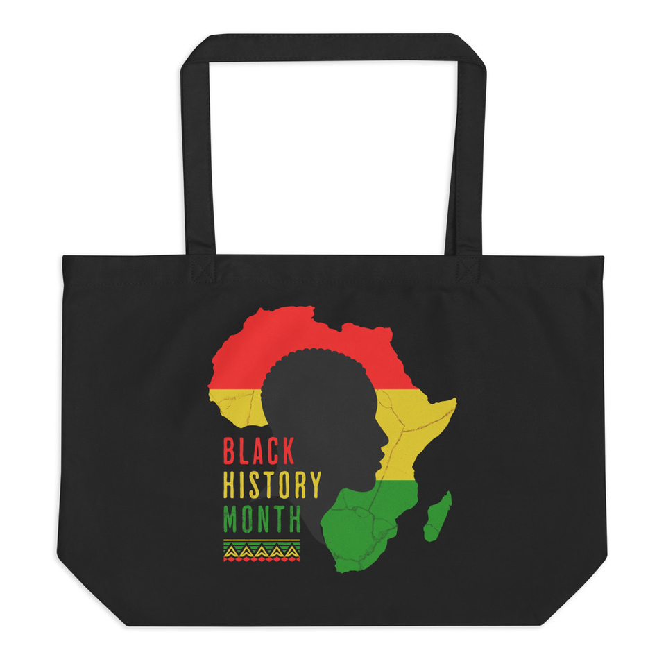 Black History Month - African Continent Large Eco Tote