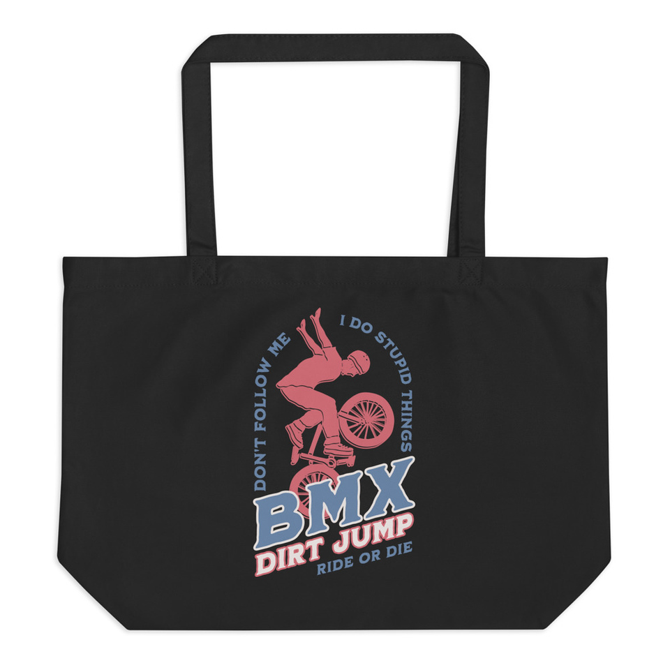 BMX Dirt Jump - Extreme Sports Large Eco Tote
