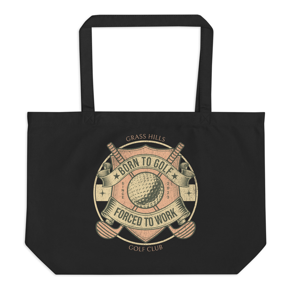 Born To Golf Large Eco Tote