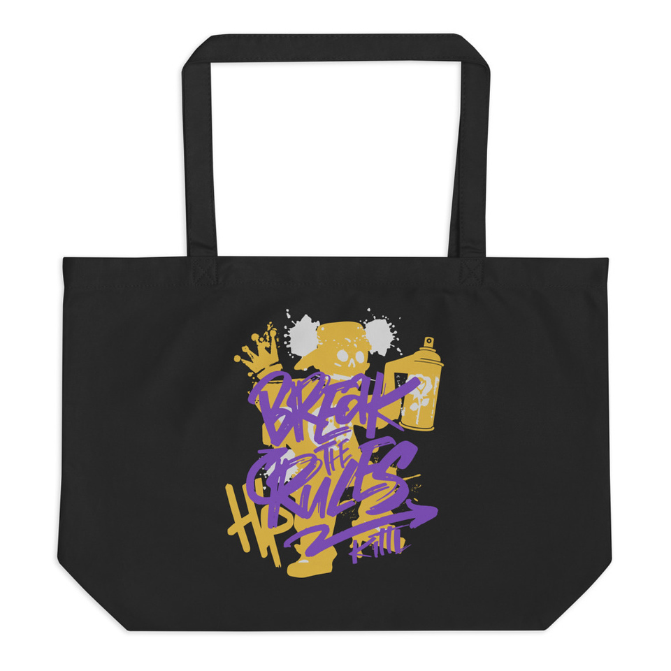 Break the Rules Graffiti - Spray Paint Large Eco Tote