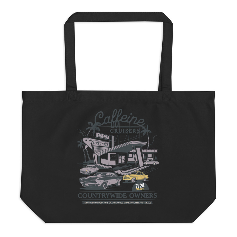 Caffeine Cruisers Large Eco Tote