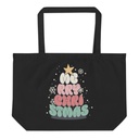 Cartoony Christmas Tree Large Eco Tote