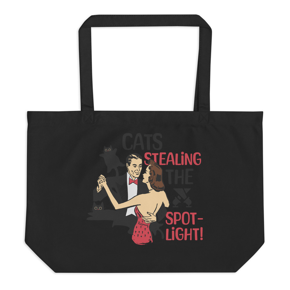Cats Stealing the Spotlight Large Eco Tote