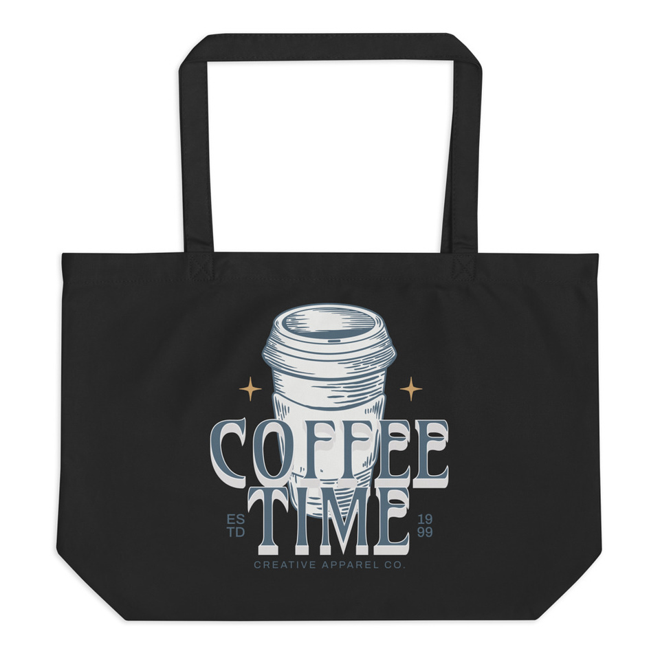 Coffee Time Large Eco Tote