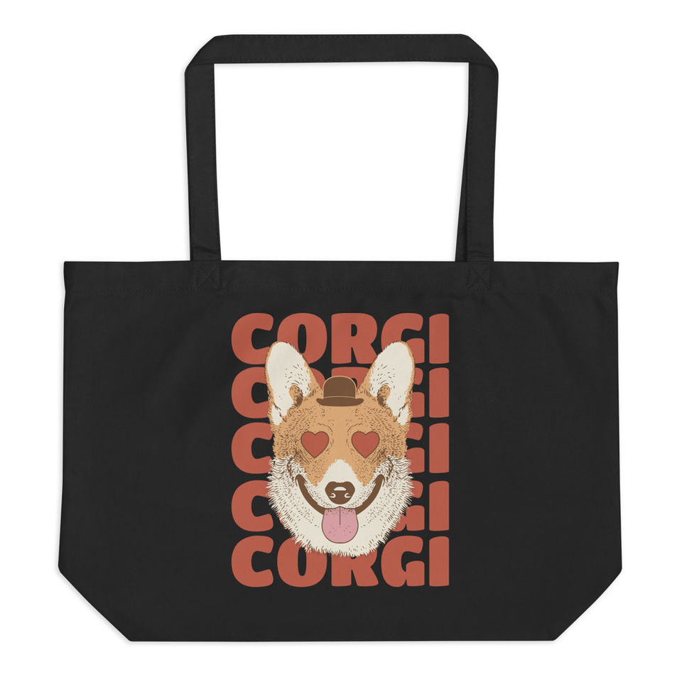 Corgi Loves - Cute Dog Large Eco Tote