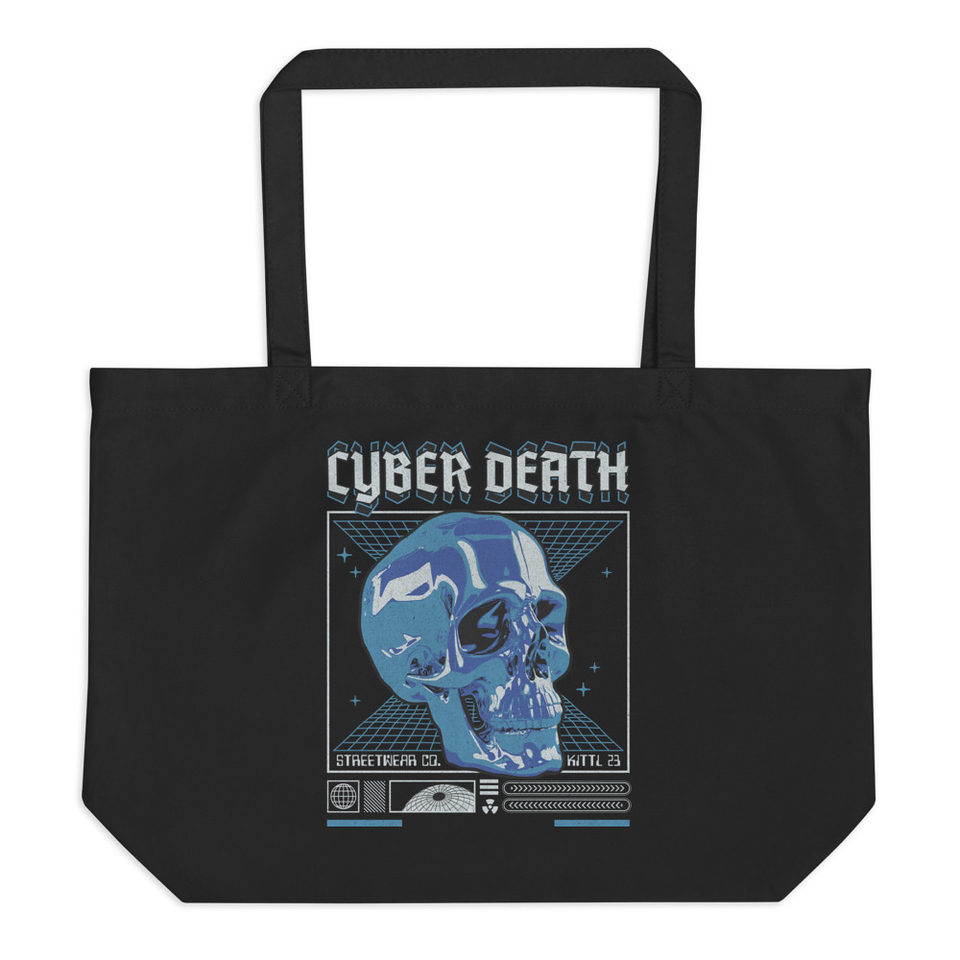 Cyber Death - Skull Large Eco Tote