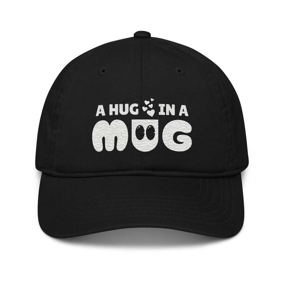 A Hug in a Mug - Funny Cartoon Organic Baseball Cap