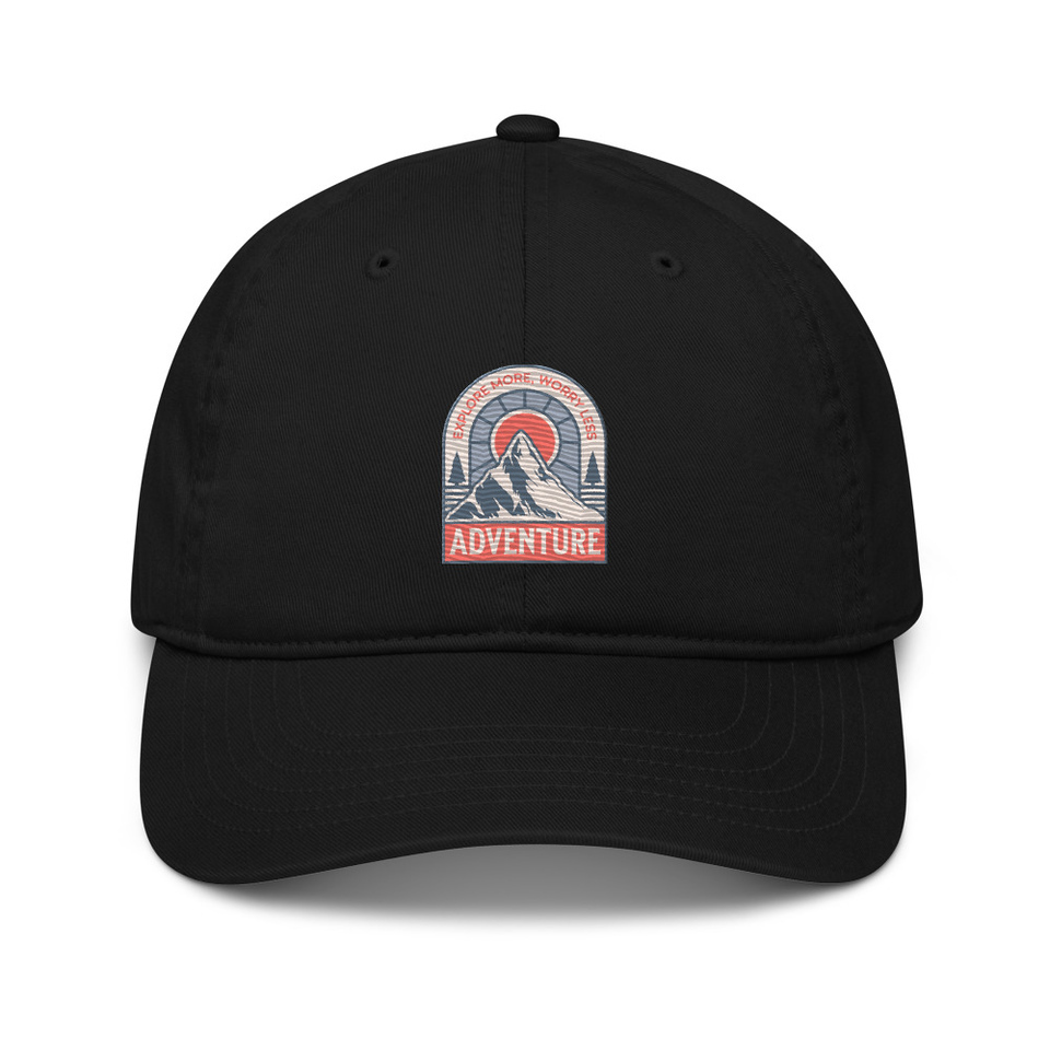 Adventure - Mountain Climbing Organic Baseball Cap