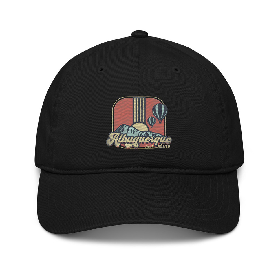 Albuquerque - Retro Hot Air Baloon Organic Baseball Cap