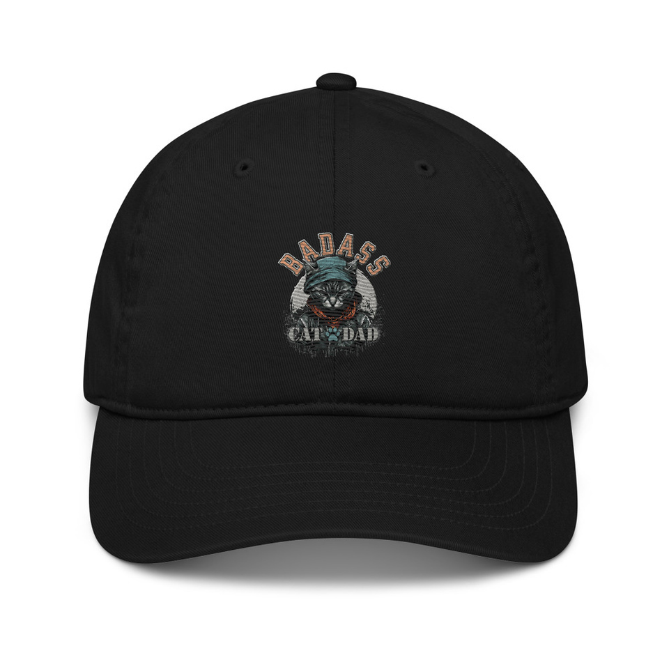 BADASS CAT DAT Organic Baseball Cap
