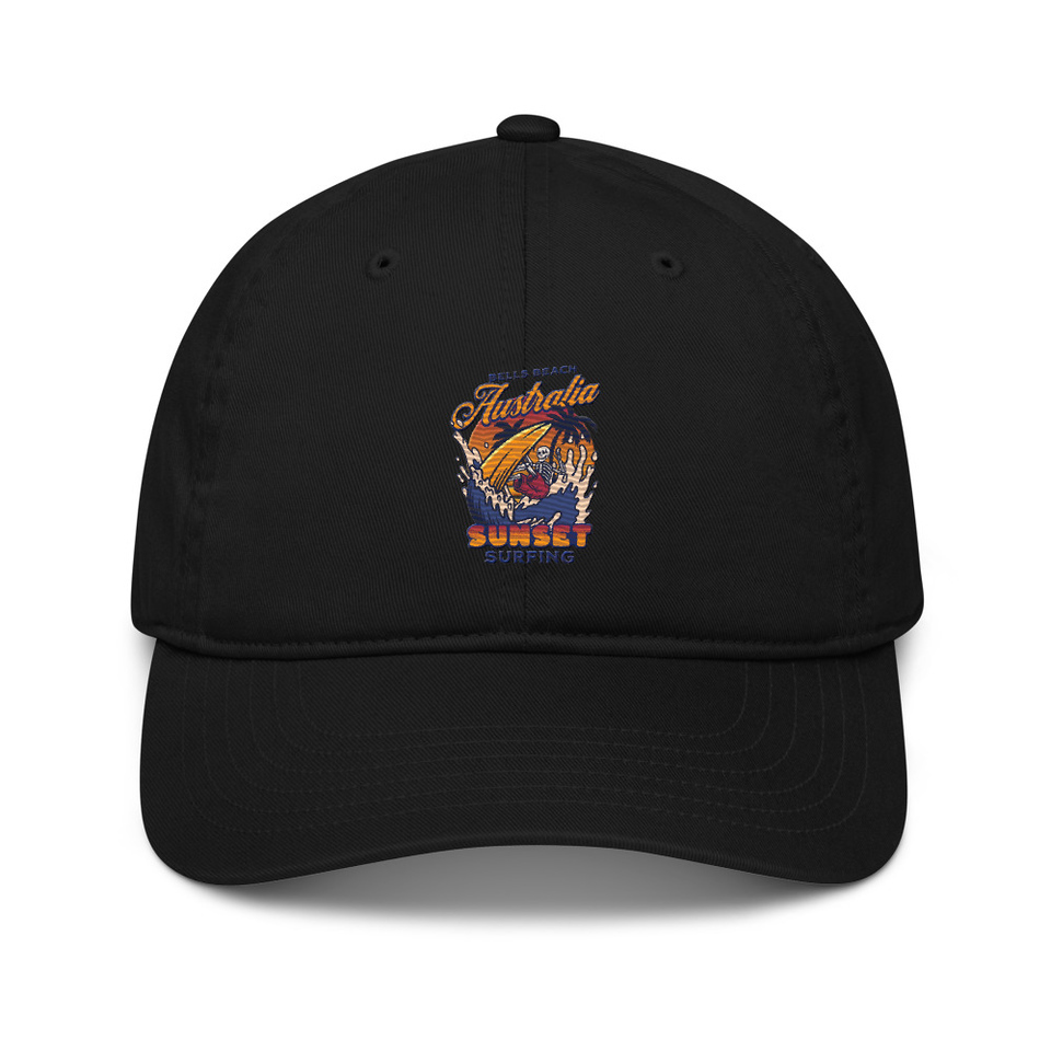 Bells Beach Australia Sunset Surfing Organic Baseball Cap