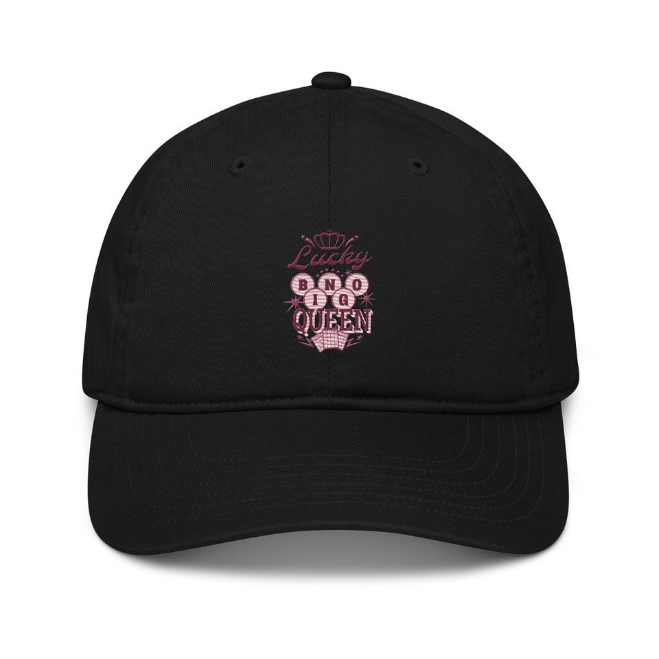 Bingo Queen - Retro Crown Organic Baseball Cap