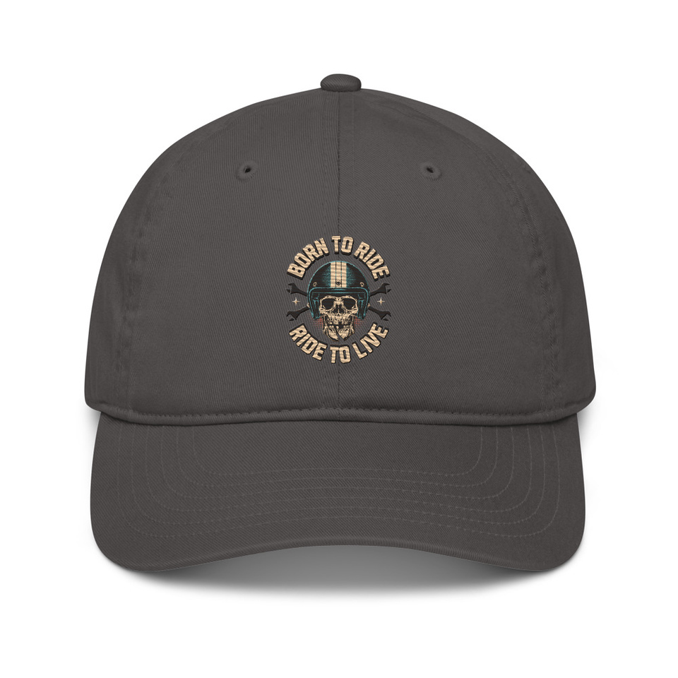 Born to Ride, Ride to Live Organic Baseball Cap