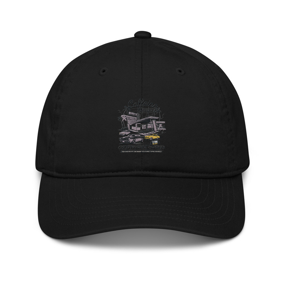 Caffeine Cruisers Organic Baseball Cap