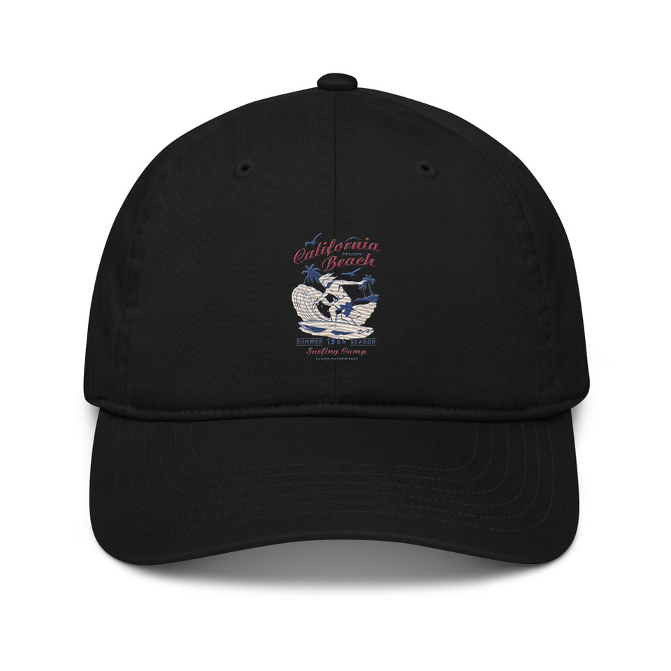California Beach Surfing Organic Baseball Cap