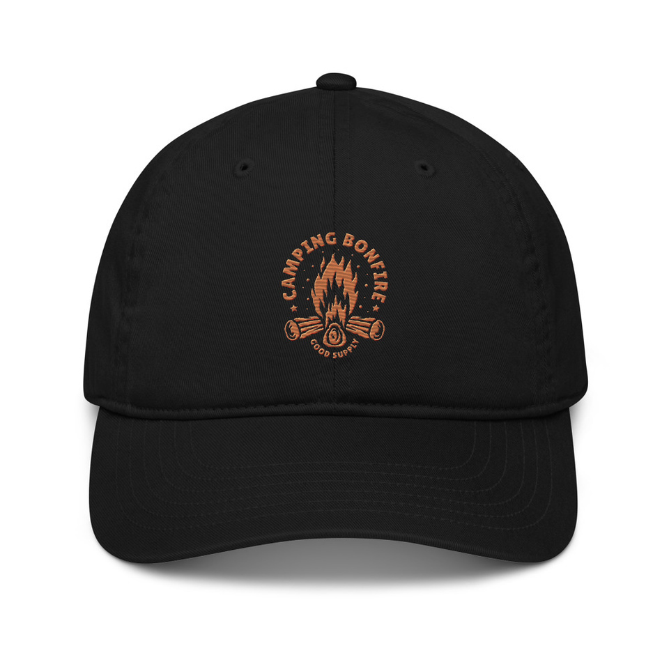 Camping Bonfire - Firewood Organic Baseball Cap