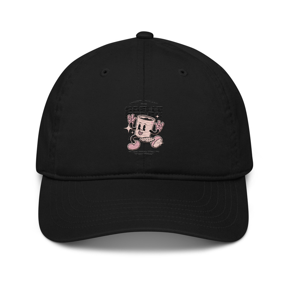 Coffee Break Mascot Organic Baseball Cap